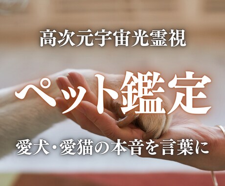 ペットの気持ち・言葉を高次元光霊視でお届けします 虹の橋のご家族の声を、アニマルコミュニケーションで届けます イメージ1