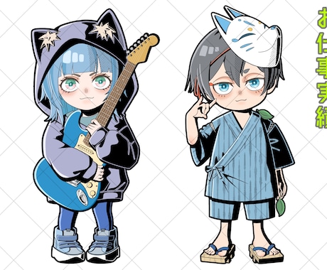 可愛くてかっこいい印象に残るキャライラスト描きます 立ち絵、Vtuberさん、ヘッダー、サムネ、動画・配信にも◎ イメージ2