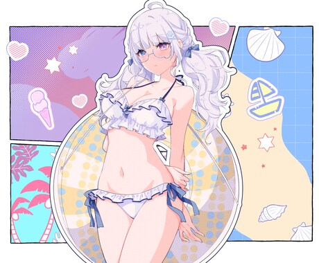 一枚絵、立ち絵、ミニキャラなど制作します 魅力的なキャラクターを制作いたします！ イメージ2