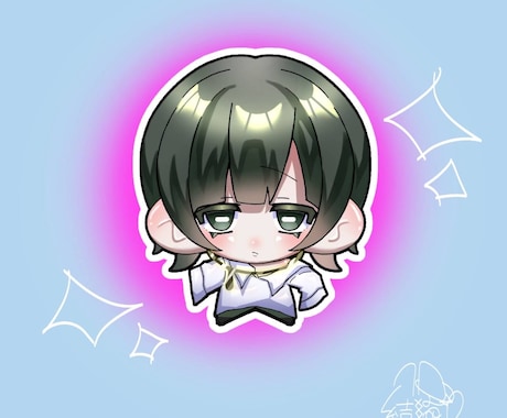 可愛いデフォルメイラスト描きます 1.5頭身の正面ミニキャライラストをお描きます！商用利用◎ イメージ2