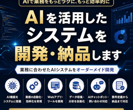 AIを活用した業務システム・アプリを開発します AIを組み込んだ業務効率化システムをオーダーメイド開発 イメージ1