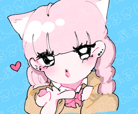 POPな女の子のアイコン描きます アイコン・グッズなどにおすすめ！！ イメージ1