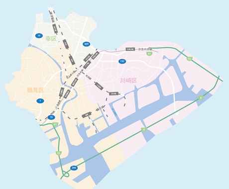 簡易的で分かりやすい地図を制作します シンプルでパッと分かりやすい地図が必要な方へ！ イメージ2