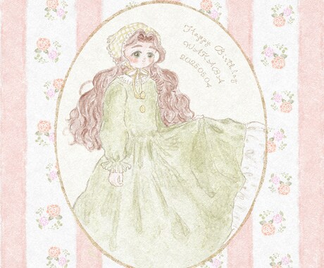 絵本のようなあたたかみのあるイラストをお描きします 女の子／こども／ファッションイラスト◎１枚絵にいかがですか？ イメージ2