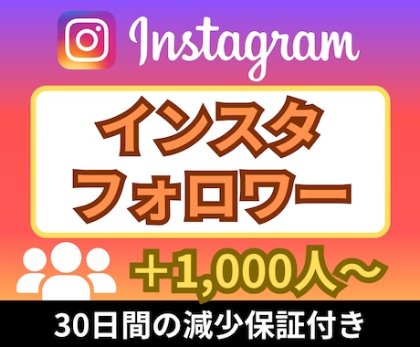 Instagramフォロワー1,000人増やします ★迅速丁寧な対応を心掛けております★インスタ★海外フォロワー イメージ1