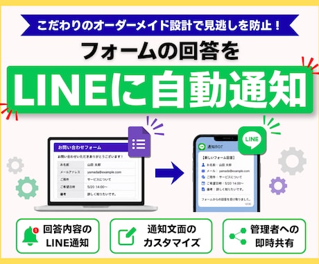 Googleフォーム回答をLINEに自動通知します イメージ1