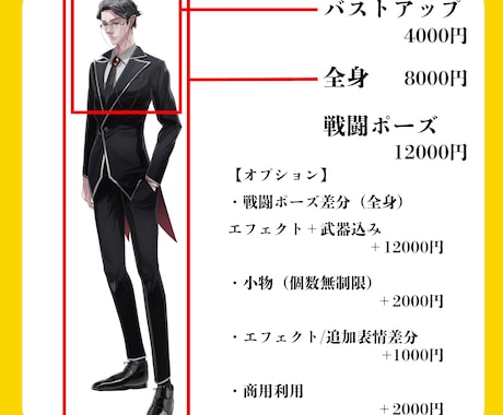 TRPG/配信の立ち絵イラスト制作します 【表情差分1種類無料】戦闘差分描けます イメージ2