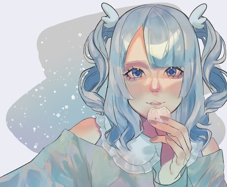 リッチで透明感のあるイラストのアイコン描きます リアルとアニメの間のアイコンを描きます！女の子が得意です。 イメージ2