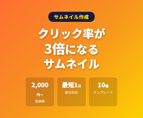 サムネイル画像を制作します クリック率が上がるYouTubeサムネイルをプロが作成 イメージ1