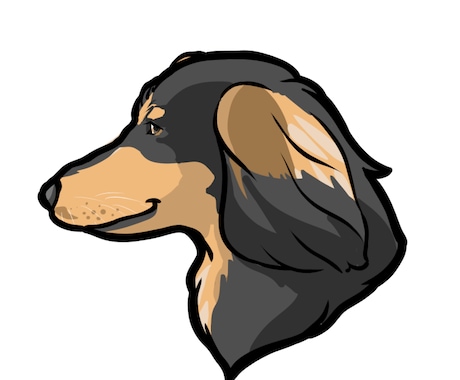 犬の横顔を描きます 即日納品!高クオリティ!うちの子イラスト