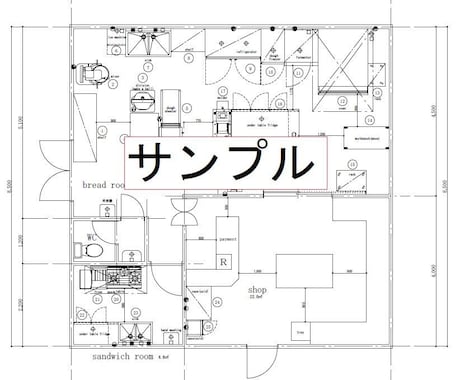 ベーカリーの厨房図面を作成します 現役の厨房設備士が導線を考えてご提案します!! イメージ1