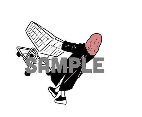 お洒落カフェ風シンプルイラストお描きします SNSアイコン・名刺等にご利用ください！ イメージ2