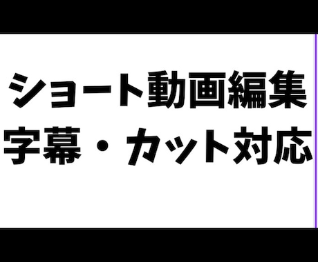 ショート動画の字幕・カット編集します イメージ1