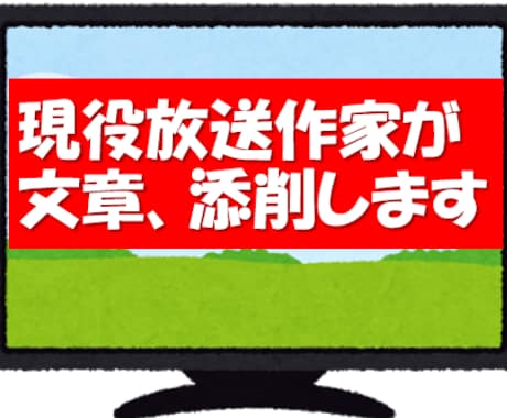 現役放送作家が文章をチェック＆添削します 【プロが添削】告知文・ブログ記事・原稿など文章なら何でも イメージ1