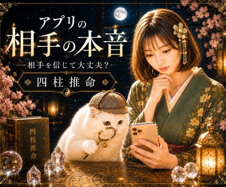 相手を信じて大丈夫？アプリの相手の本音を占います 『タロット✖️四柱推命』これからの向き合い方を読み解きます イメージ1