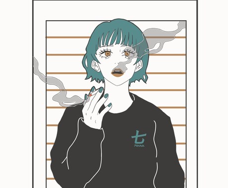 お写真を元におしゃれな線画イラスト制作します イメージ1