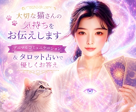 大切な猫さんの気持ちをお伝えします アニマルコミュニケーション＆タロット占いで優しくお答え イメージ1