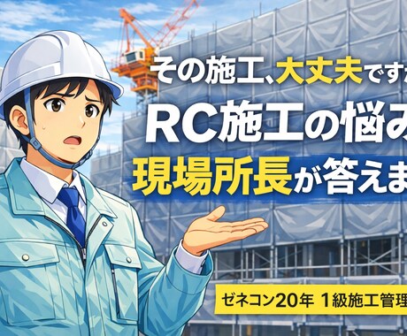 RC施工の疑問を現場所長が回答します ゼネコン20年・1級施工管理技士・30億RC現場所長 イメージ1