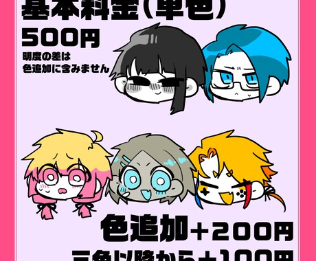まんじゅうイラスト制作します アイコンに最適な生首イラストです！ イメージ2