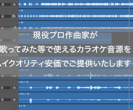 プロクオリティのカラオケ音源制作します 自分だけのオリジナルカラオケ音源を!! イメージ1