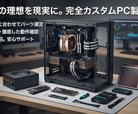 あなたの理想のパソコンをあなたのために作ります 用途と予算に合わせてパーツ選定から組立・動作確認まで完全代行 イメージ1