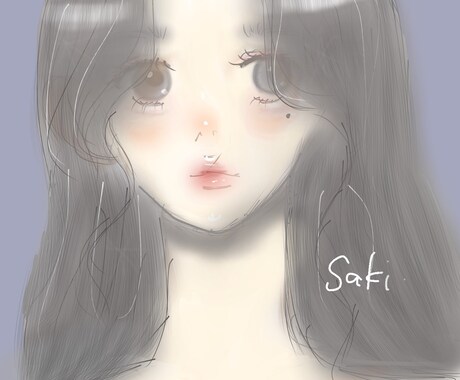 SNSのアイコンや似顔絵を描きます ふんわりとしていますが、凛としているようなイラストです。 イメージ2