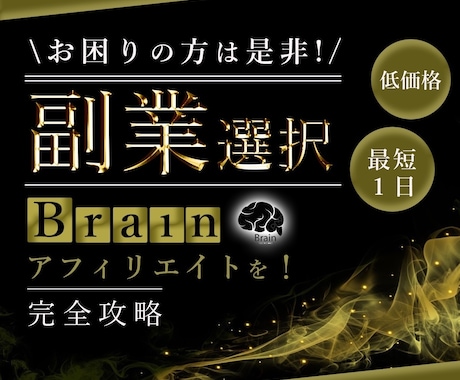 副業選びにお困りの方を助けます Brainアフィリエイトを1からお伝えします！ イメージ1