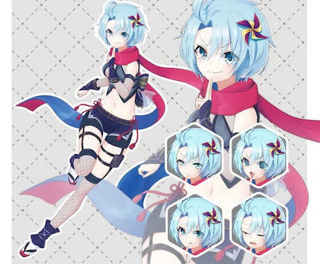 商用利用可！IRIAM等利用可能な立ち絵制作します 表情や仕草などその子らしさを大切にしながら制作します！ イメージ2