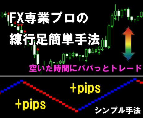 FX専業プロの練行足簡単手法をお教えします 毎日続けられるシンプルに続けられる高頻度トレード手法 イメージ1