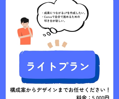 初めてでも安心！CanvaでLP画像を作成します ヒアリング＋構成提案＋Canva1枚納品 イメージ1
