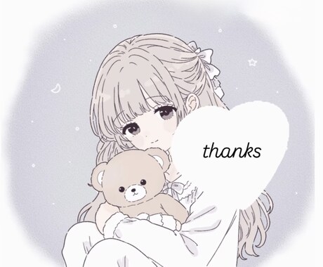 ふんわり可愛い、淡色イラスト描きます ＊じぶんだけの可愛いSNSアイコンにしてみませんか＊ イメージ2