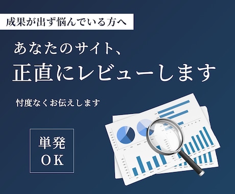 あなたのサイト、正直にレビューします 現状を整理し、改善ポイントを見える化 イメージ1