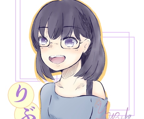 アイコン,オリジナルイラスト描かせていただきます 男女どちらでも/オリキャラなどを参考に イメージ2