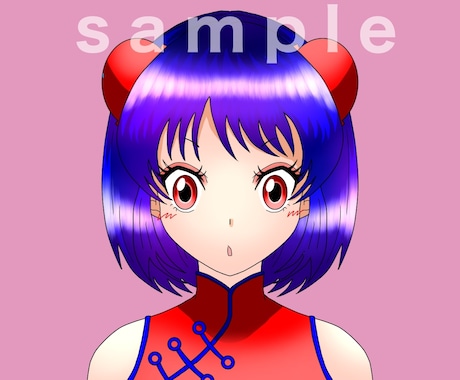 可愛い女の子のアイコン描きます ちょっと90年代風です。高橋留美子先生リスペクトの画風！ イメージ1