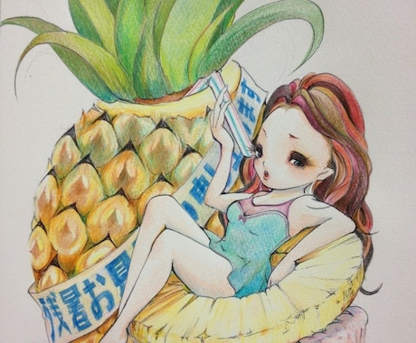 色鉛筆であなただけのイラストを手描きします 人と被りたくない！というオシャレな方にオススメ イメージ1