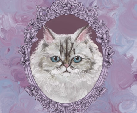 ヴィンテージラベル風の猫ちゃんイラスト描きます 特別なプレゼントにもオススメです イメージ2