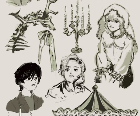 ラフでおしゃれなイラストをお描きします