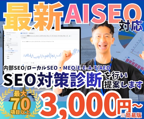 最新SEO対策診断を行い問題報告・改善提案します 【AISEOに対応】問題点を探して改善点を提案 イメージ1