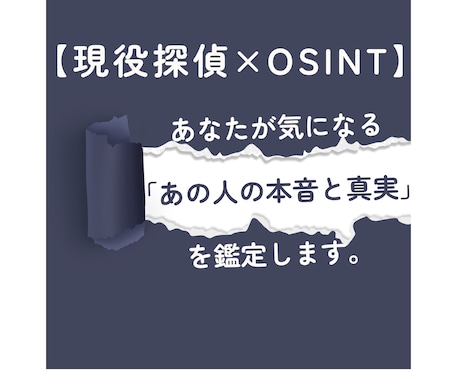 浮気チェック鑑定【現役探偵】お悩み解決します あなたの「モヤモヤ」を、探偵の眼とOSINTで解き明かします イメージ1