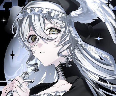 ダークな世界観で目立つイラストを描きます 個性を出したい方も早期での納品も幅広くご対応可能です イメージ1