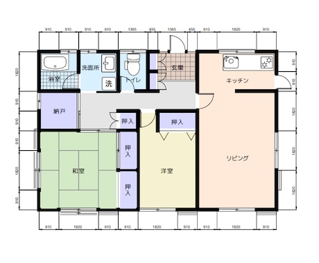 間取図を広告用に作成いたします 平面図をシンプルデザインで仕上げます イメージ2