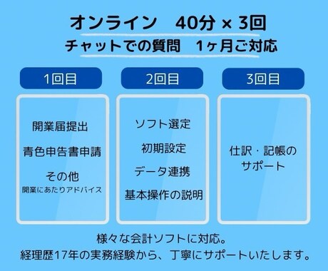 スタートアップ支援(開業届、会計ソフト導入)します 開業届提出+青色申告承認申請+会計ソフト導入+記帳レクチャー イメージ2