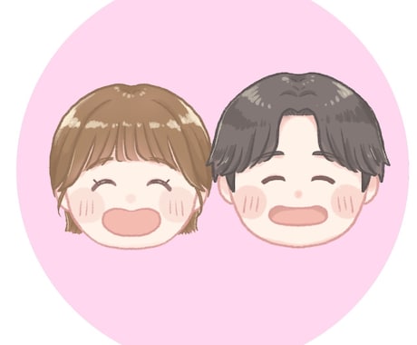 ほっこり優しい！まんまる似顔絵制作します SNSアイコンにぴったり！見た人まで笑顔になる似顔絵イラスト イメージ2