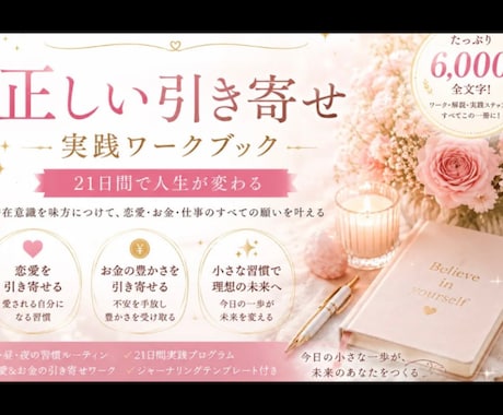 人生好転。正しい引き寄せ21日間メソッド提供します 約6000文字の大容量引き寄せメソッド配布します。 イメージ1