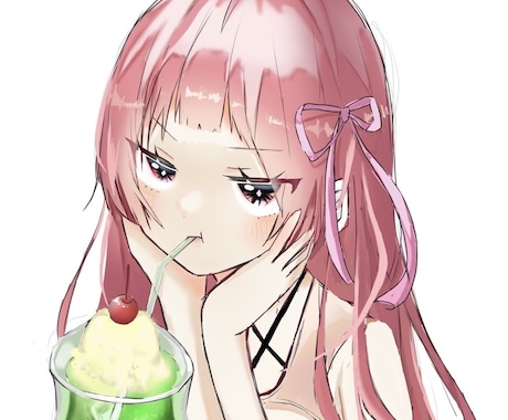 可愛い女の子イラストかきます イメージ1