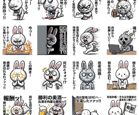 脳裏に焼き付く超濃厚な「クセ強」スタンプ作ります 「何これw」と言われるシュールでカオスな世界観のスタンプ イメージ2