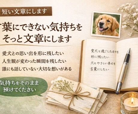 言葉にできない気持ちを文章にします 内容がまとまっていなくても大丈夫です。箇条書きでもいいです イメージ1