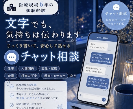 チャット形式2日間｜言語聴覚士がお悩み聞きます 医療現場6年経験｜安心して話せるお悩み相談 イメージ1