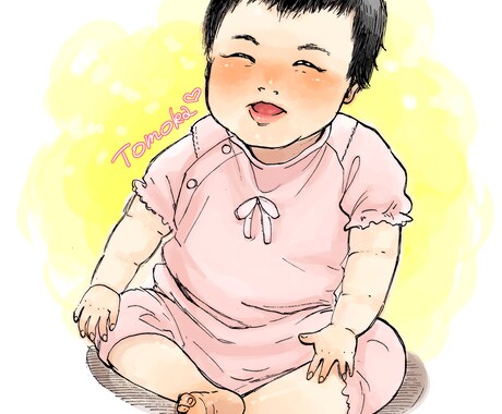 赤ちゃんの似顔絵描きます イメージ1