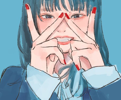要望にこたえつつシンプルな似顔絵を作成します 誕生日カードに添える似顔絵や、日常のワンシーンなど幅広く イメージ2